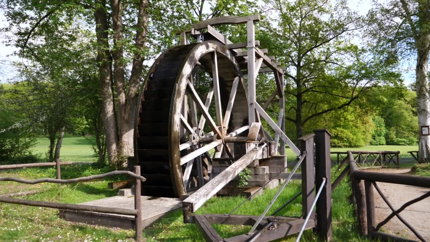 water mill working old history