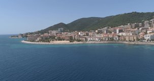 Ajaccio / Aiacciu city, aerial panoramic, Corse