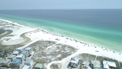 Descending Aerial View of Famous Grayton Beach, Florida