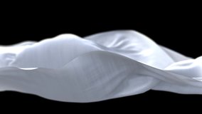 4k Wave White satin fabric Background.Wavy silk cloth fluttering in the wind.tenderness and airiness.3D digital animation of seamless flag waving ribbon streamer riband.  - Powered by Shutterstock - Get 15% off with code: PIKWIZARD15