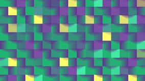 Abstract colorful mosaic squares tech geometric motion background. Seamless loop. Video animation Ultra HD 4K 3840x2160