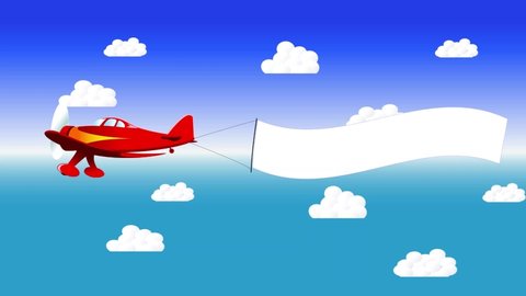 Cartoon Plane Banner Stock Video Footage 4k And Hd Video Clips Shutterstock