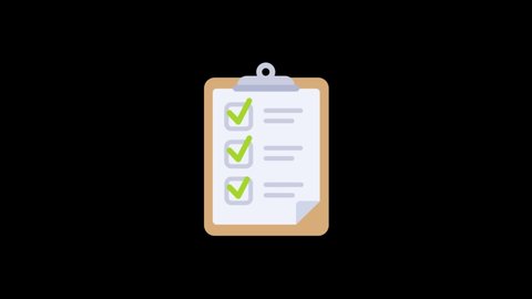 Animated check list Icon. 4k Animated Icons