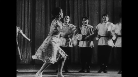 CIRCA 1941 - In this Frank Capra documentary, Russian sailors play the music accompanying traditional Russian dancers (narrated in 1943).