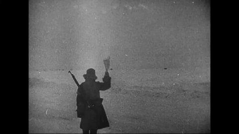 CIRCA 1941 - In this Frank Capra documentary, Russian soldiers fight through winter to defend Leningrad (narrated in 1943).