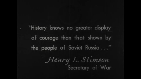 CIRCA 1943 - In this Frank Capra documentary, American military leaders are quoted praising the Russian Army, which is then seen marching.