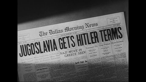 CIRCA 1941 - In this Frank Capra documentary, the Luftwaffe bombs Yugoslavia (narrated in 1943).