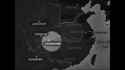 CIRCA 1930s - In this Frank Capra documentary, Chinese evacuees from Shanghai and other cities begin to build up Chungking as a new capital.