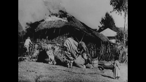 CIRCA 1930s - In this Frank Capra documentary narrated by Walter Huston, the world's indifference to Italy's invasion of Ethiopia is shown.