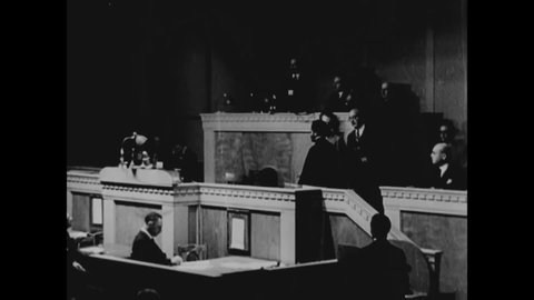 CIRCA 1935 - In this Frank Capra documentary narrated by Walter Huston, Ethiopia's Emperor Haile Selassie pleas to the League of Nations for help.