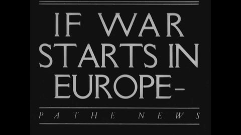 CIRCA 1939 - In this Frank Capra documentary narrated by Walter Huston, Americans express that the US should stay out of the war in Europe.