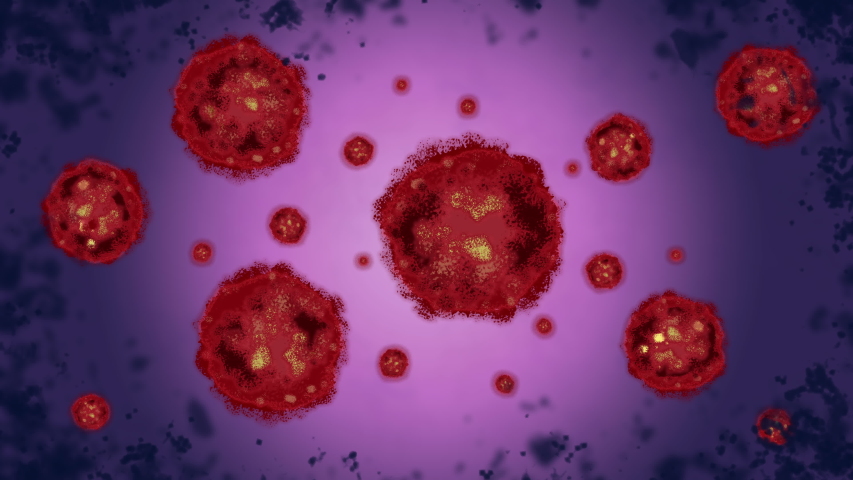 Virus disappeared. Virus destruction. 