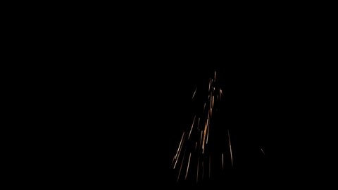4K Sparks hits on Black Background, Sparks Over Black (ULTRA HD, UHD, 4K). Spark Wall created by Gun Powder Sparks Falling. Slow Motion. Sparks On Black