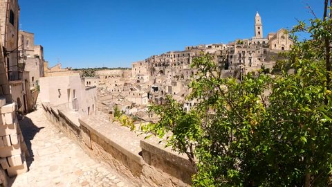 View of a the city of Matera, Basilicata, Italy
