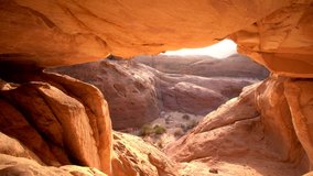 Wadi Rum - sandstone desert landscape, beautiful sandstone forms