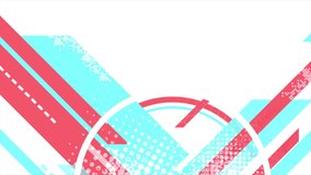 Pink and cyan minimal geometric flat abstract background. Grunge futuristic motion design. Seamless looping. Video animation Ultra HD 4K 3840x2160