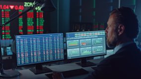 Professional Financial Data Analysts Working in a Modern Monitoring Office with Live Analytics Feed on a Big Digital Screen. Monitoring Room with Finance Specialists Sit in Front of Computers. - Powered by Shutterstock - Get 15% off with code: PIKWIZARD15