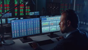 Professional Financial Data Analysts Working in a Modern Monitoring Office with Live Analytics Feed on a Big Digital Screen. Monitoring Room with Finance Specialists Sit in Front of Computers. - Powered by Shutterstock - Get 15% off with code: PIKWIZARD15