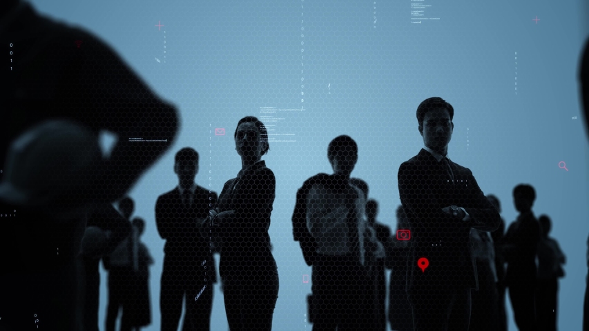 Business network concept. Group of businessperson. Teamwork. Human resources. Royalty-Free Stock Footage #1056941429