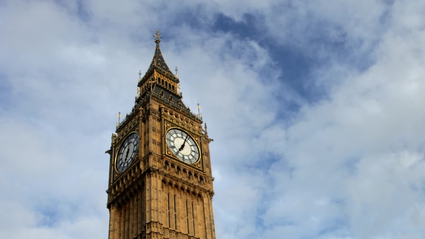 Big Ben clock time lapse