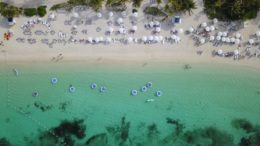 Aerial shot of Bahamas Breezes All Inclusive Resort beachfront