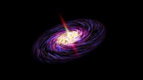 Abstract seamless loop rotating blue purple spiral galaxy in deep space with the beam with energy has released of black hole in the center. 4K 3D rendering looping.  - Powered by Shutterstock - Get 15% off with code: PIKWIZARD15