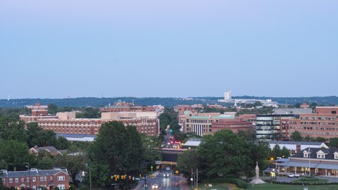 A blue hour timelapse of King Street Alexandria. This was taken from the Masonic Temple Hill.