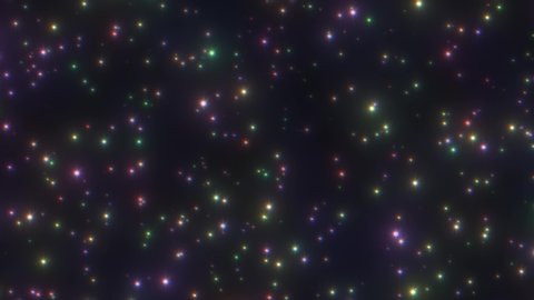 Beautiful Rainbow Glow Particle Star Vortex Spiral Spins in Space
