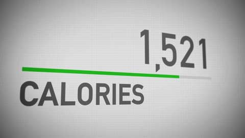 A hypothetical counter tallies the number of calories. 2,000 calories per day is often cited as a healthy amount to eat.