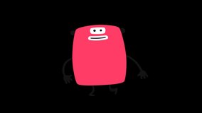 Funny animation gif character on isolated background. Just nobody cute man