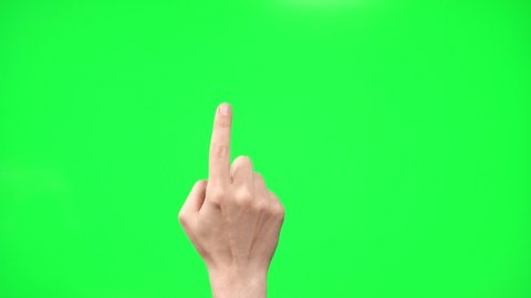 touch screen gestures. green screen