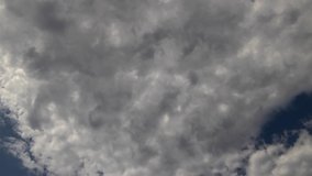 Time lapse of spectacular cumulus and cirrus clouds