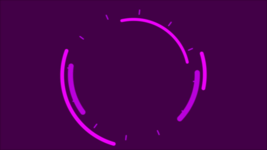 Animation of purple and pink circular abstract glowing shapes moving in hypnotic motion on purple background. Colour and movement concept digitally generated image. | Shutterstock HD Video #1057073207