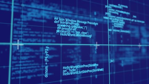 Animation Multiple Data Processing On Blue Stock Footage Video (100% ...
