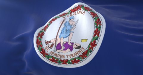 Flag of Virginia state, United States. Loop