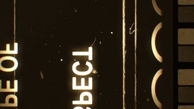 Signs, marks and lines on rolling film. Noise, grain and dust tape effect. Sepia colors. Vintage, retro strip intro. High contrast. Perforation holes on border. Dynamic Film burn effect 4K footage - Powered by Shutterstock - Get 15% off with code: PIKWIZARD15