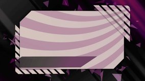 Animation of screen over rotating pink bright vibrant stripes and triangles moving in hypnotic motion in seamless loop. Repetition abstract and colour concept digitally generated image. - Powered by Shutterstock - Get 15% off with code: PIKWIZARD15