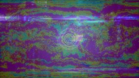 Animation of screen with data processing global network and icons on bright vibrant glitch stripes flickering in seamless loop. Repetition abstract and colour concept digitally generated image. - Powered by Shutterstock - Get 15% off with code: PIKWIZARD15
