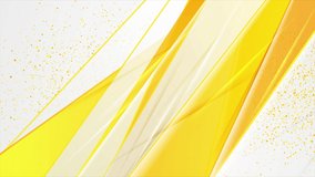 Bright yellow abstract corporate motion background with glitter particles. Seamless looping. Video animation Ultra HD 4K 3840x2160