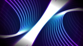Blue ultraviolet neon laser waves concept technology background. Glowing illumination futuristic motion design. Seamless looping. Video animation Ultra HD 4K 3840x2160