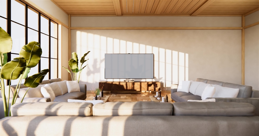 Sofa And Cabinet In Japanese Stock Footage 100 Royalty Free 1057148171 Shutterstock Sofa And Cabinet In Japanese Stock, Japanese Living Room Furniture