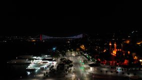 Aerial view of Uskudar Square. 4K Footage in Turkey