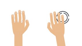 Virtual keyboard. The animation of pressing the button, the alpha channel is enabled. Cartoon - Powered by Shutterstock - Get 15% off with code: PIKWIZARD15