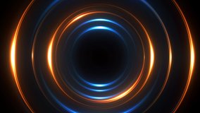 Neon circle lights abstract background for colorful vortex concept. Bright shiny round border for presentation slide. Seamless loop. - Powered by Shutterstock - Get 15% off with code: PIKWIZARD15