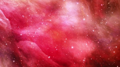 Abstract seamless looping flying In Orion Nebula motion footage. 4K 3D rendering beautiful loop background fly through outer space for scientific films scene, titles or trailer background.