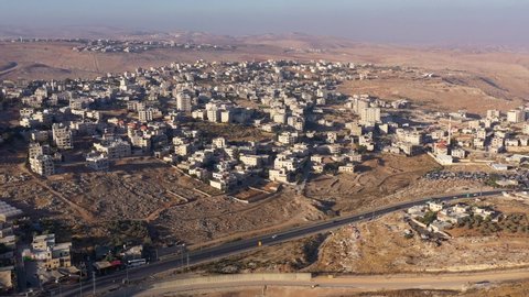 Palestine Hizma Town in North Jerusalem, Aerial view
Hizma Town in Palestinian Authority, Drone view
