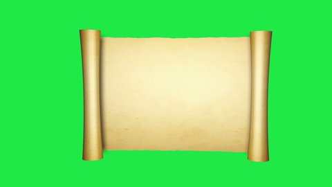 Vintage roll of parchment background, isolated