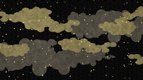 Japanese background image in gold and black
