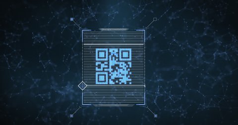 Animation Qr Code Data Scanning Processing Stock Footage Video (100% ...