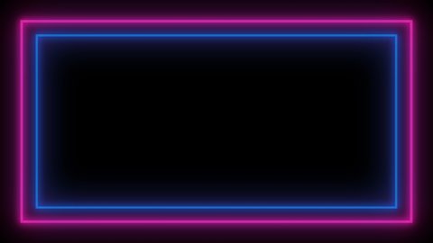 Glowing Neon Frame Abstract Background Stock Footage Video (100% ...